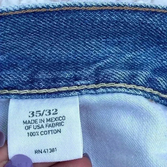 Polo R. Lauren Boyfriend Classic Fit Med Wash Faded Cutoff Jean Shorts Size 35 - Picture 13 of 14
